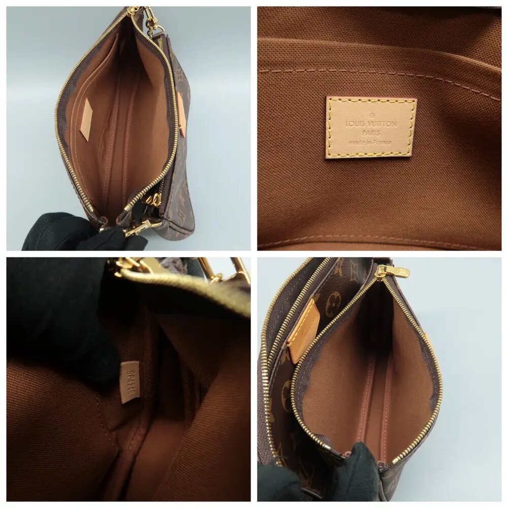 Louis Vuitton Multi Pochette Accessories Brown Monogram W/P Canvas Satchel - Picture 10 of 12